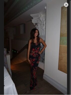 Reformation Parma Maxi Dress Admire Black/Red